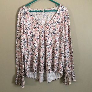 Lucky Brand Long Sleeve Shirt Bell sleeve Size L